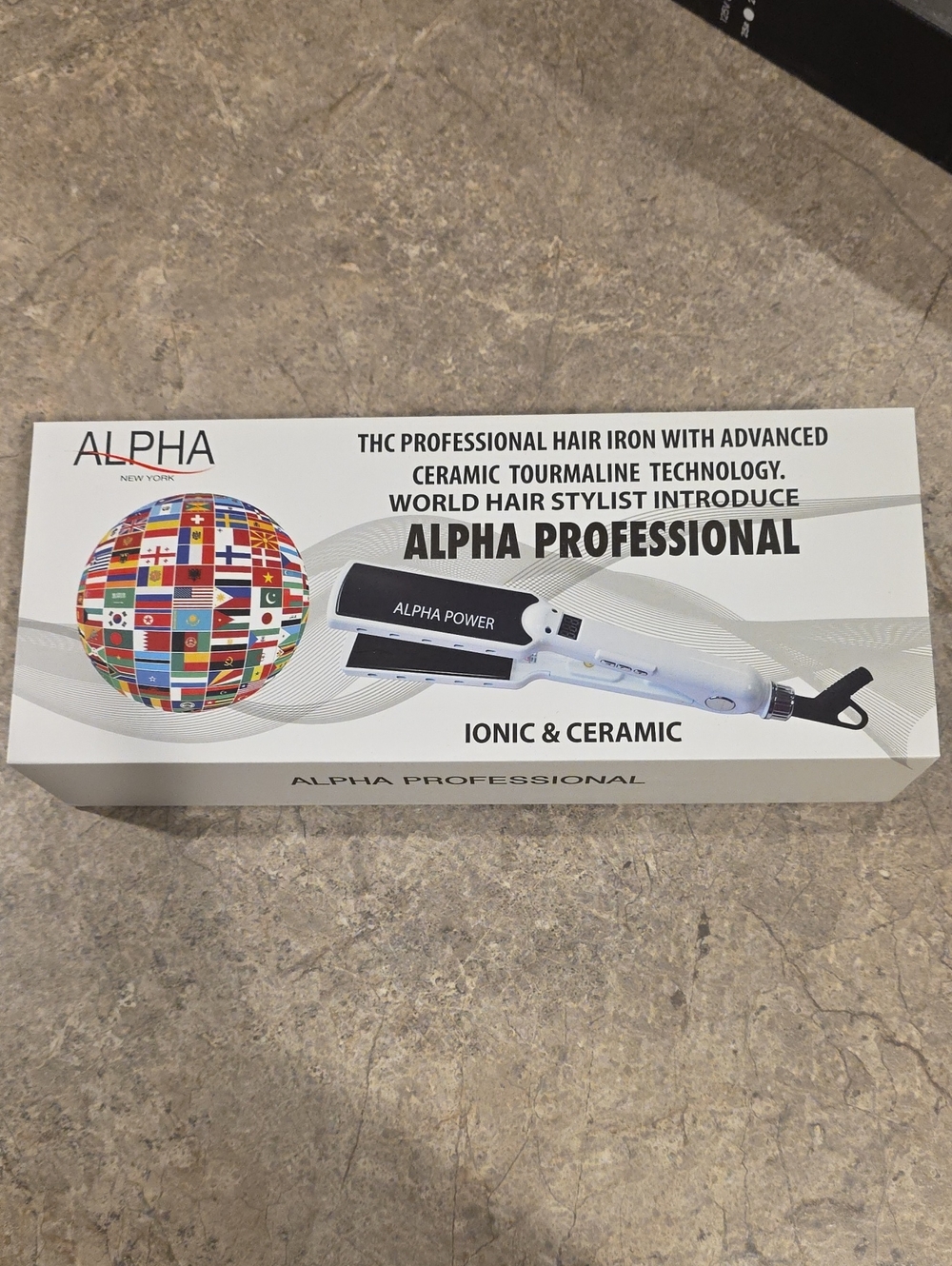 (J66) Alpha Industries White and Black Ionic & Ceramic Hair Iron
